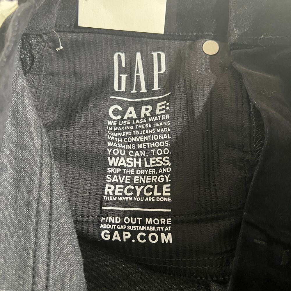 GAP Vintage Slim High Rise Black Velvet-Feel Jeans NWT Size 27R - Picture 7 of 8